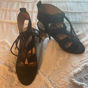 Madden Girl Black Lace Up Heels